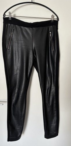 Esprit black leatherette/jersey legging trousers