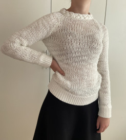 White knitted jumper