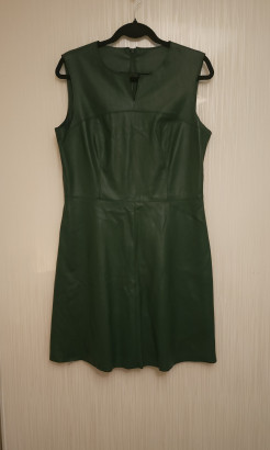 Duck green faux leather dress