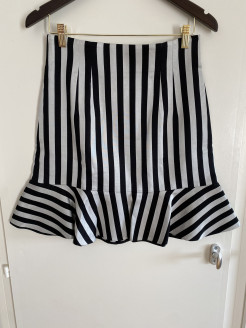 Striped skirt with silk