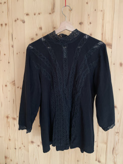 Blouse noire vintage