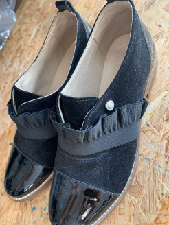 Schuhe 37 schwarz Wildleder