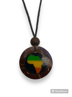 Rasta Africa wooden necklace