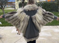 Mid-length jacket in real fox fur size 40 EUR