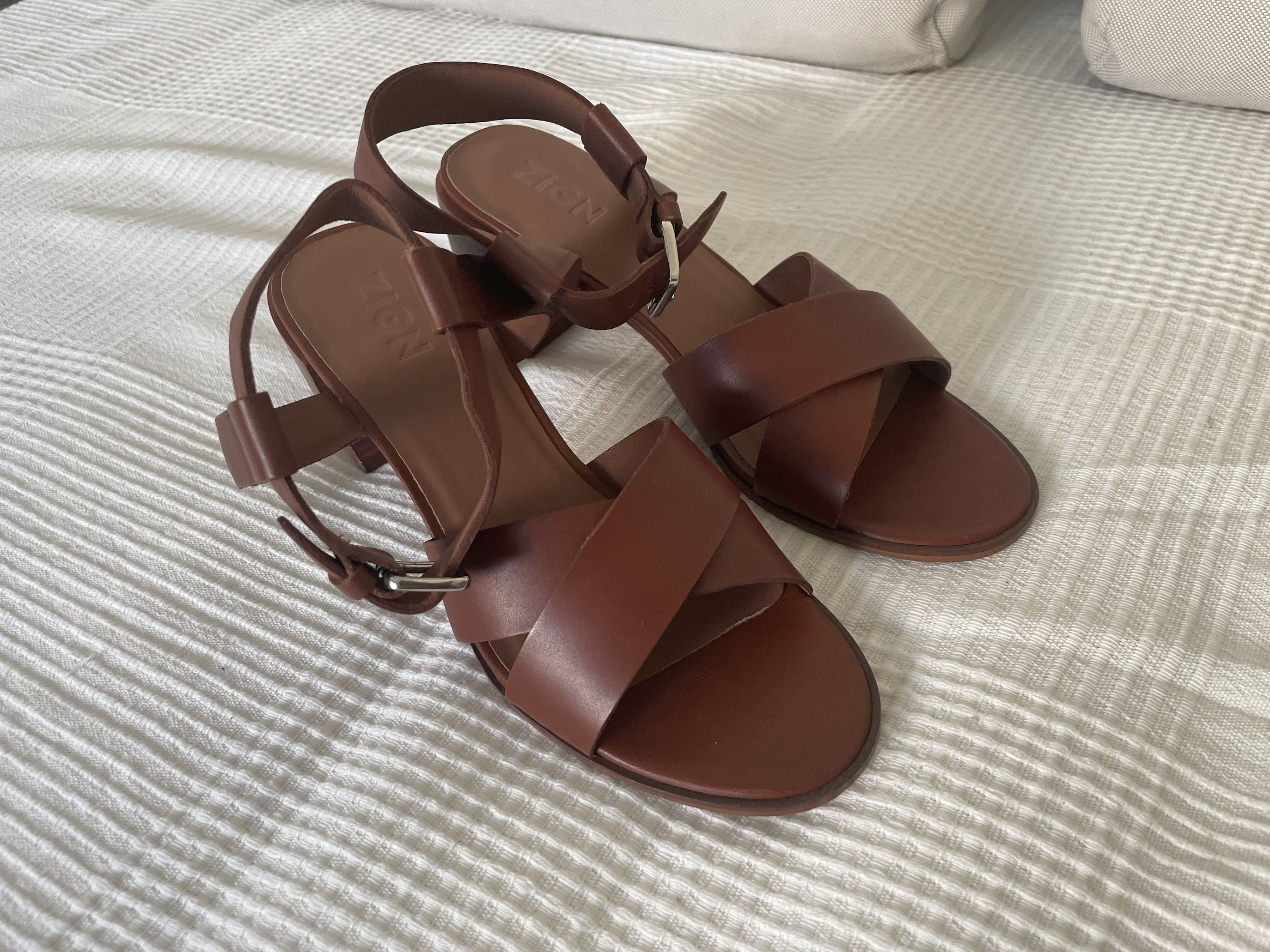 Leather brown Sandals, Zign, Shoes