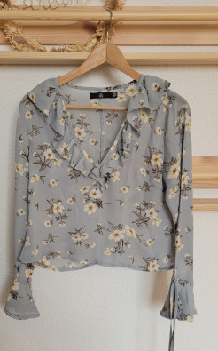 Light floral blouse