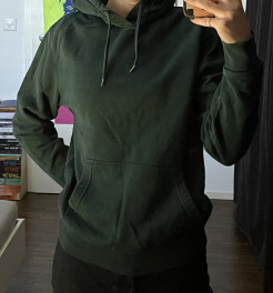 dark green hoodie