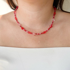 Rote Choker Halskette