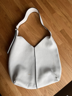 Lederhandtasche Uterqüe weiß