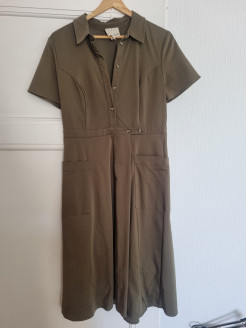 Khaki mid-length dress