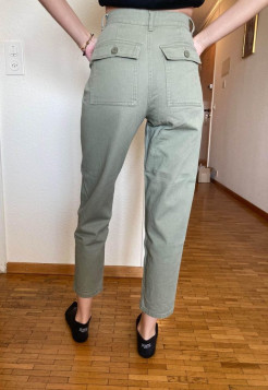 Pantalon cargo vert 