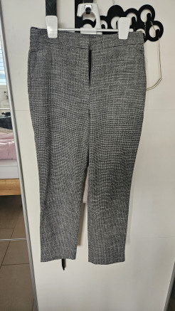 Straight-leg mottled trousers