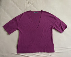 T-shirt décolleté fuchsia 