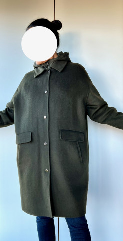 Maison 123 Wool coat with removable down vest