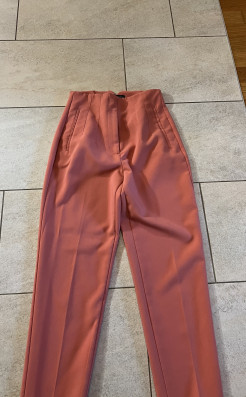 Pantalon Zara rose & beige