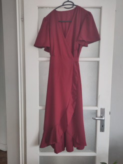 Langes Kleid Bordeauxrot
