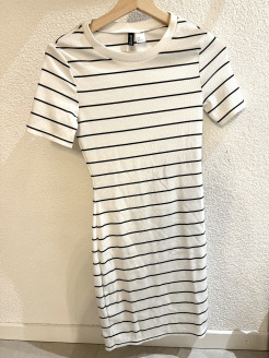 Striped midi-length dress/t-shirt
