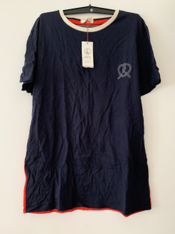 T shirt bleu et rouge Petit bateau x Kitsuné