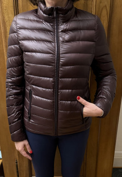 Dark burgundy down jacket