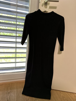 Robe pull noire stretch