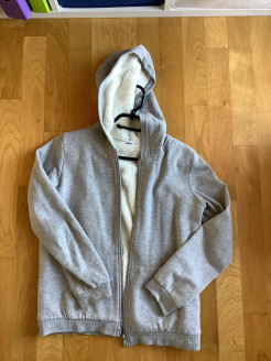 Grey fur-lined jacket 14 years