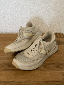 Sneaker Manor beige-glänzend