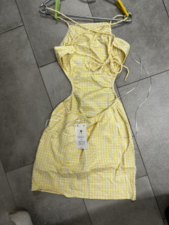 Pretty plaid halter dress size m