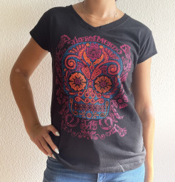 T-shirt tête de mort mexicaine