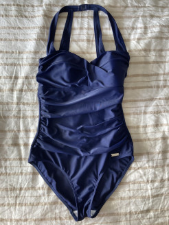 1-piece swimming costume, navy blue, by Lascana