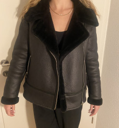 Black aviator jacket in very good condition