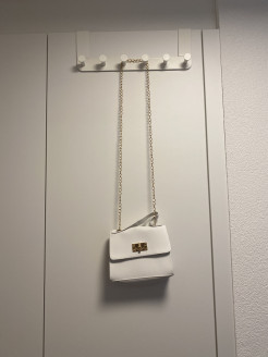 Small white shoulder bag