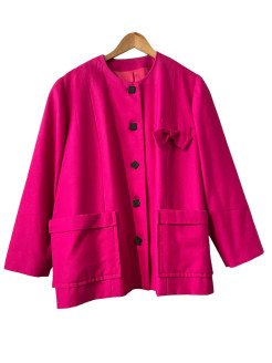 Pink collarless jacket