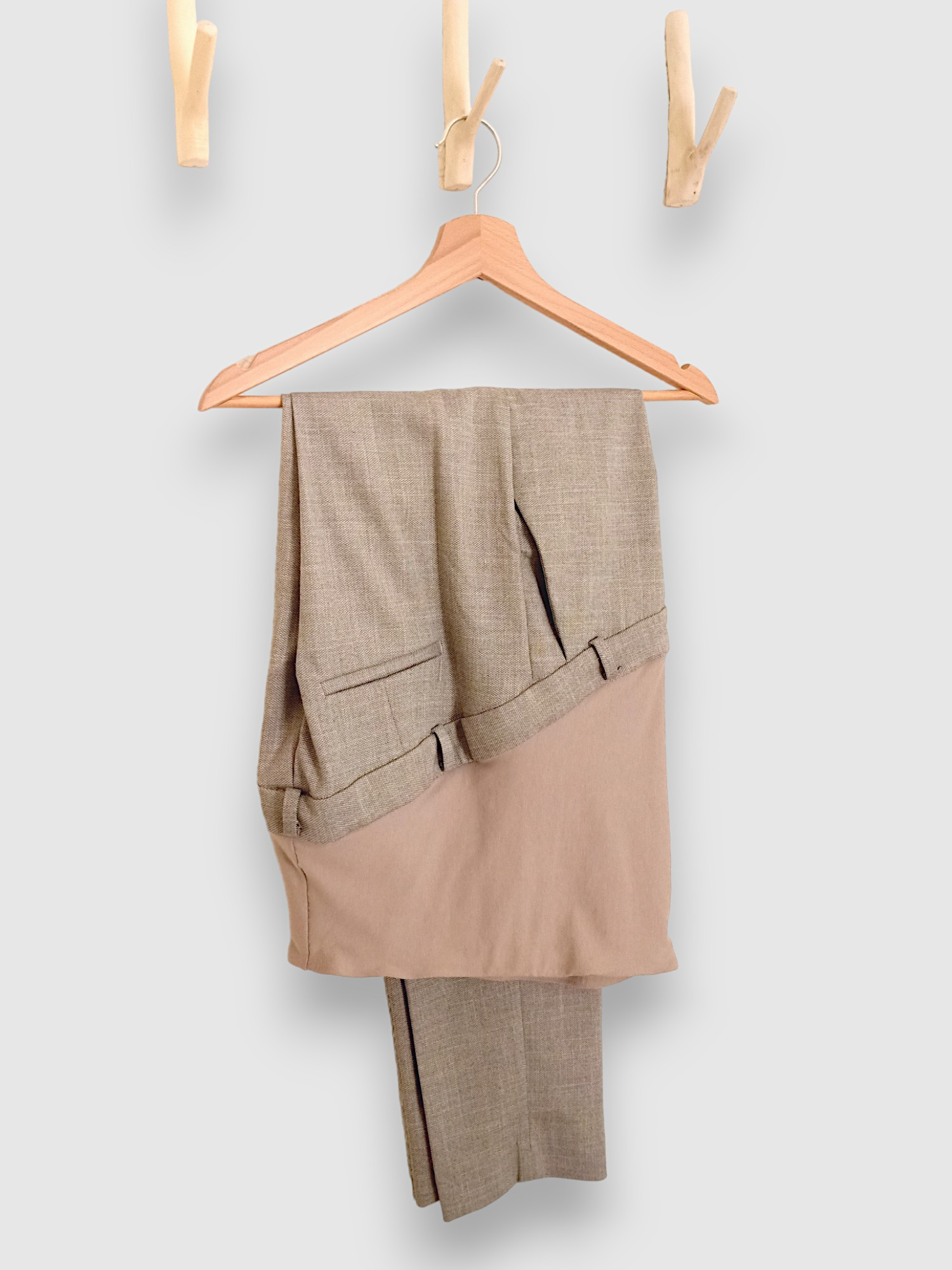 Mid-season beige maternity trousers, size S