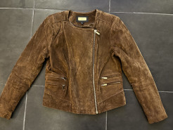 Brown leather jacket MNG