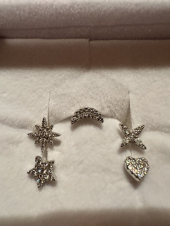 APM Monaco silver stud earrings