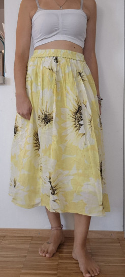 Long sunflower skirt