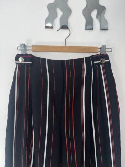 Flared striped trousers