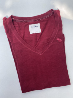 Long-sleeved burgundy T-shirt, Abercrombie,