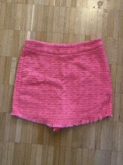 Pink tweed short-skirt
