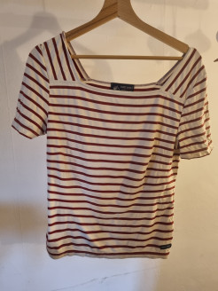 Red and burgundy sailor T-shirt