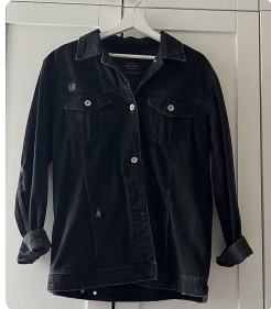 Veste en jeans noir