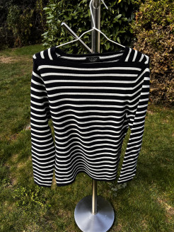 Blue and white striped Zara jumper size M