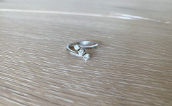 Sterling silver and zirconium ring