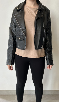 Blouson simili cuir bershka