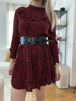 Red and black dress Zara
