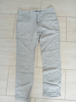 Grey linen trousers