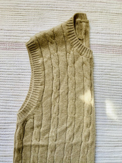 Gilet beige 100% cachemire