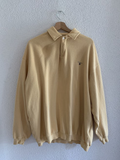 Pull en mail jaune pale 