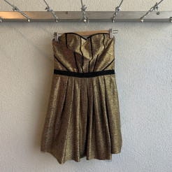 Gold strapless dress urban outfitters