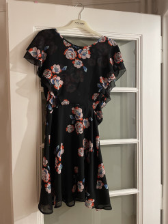 Schwarzes Kleid mit Blumenmuster Pepe Jeans